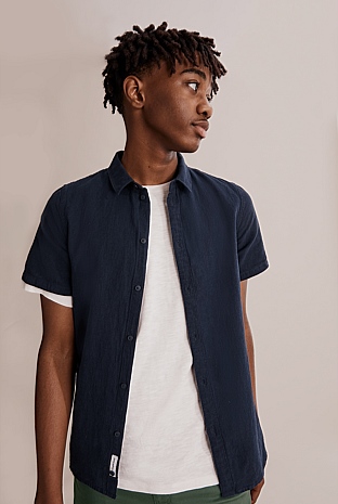 Teen Short Sleeve Linen Shirt