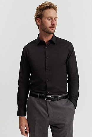 Tailored Fit Poplin Stretch Shirt