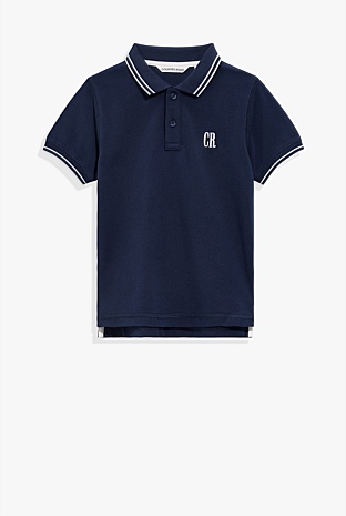 Organically Grown Cotton Logo Polo Shirt