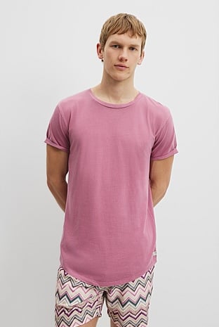 Australian Cotton Longline Garment Dyed T-Shirt