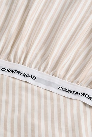 Brae Australian Cotton Stripe King Fitted Sheet