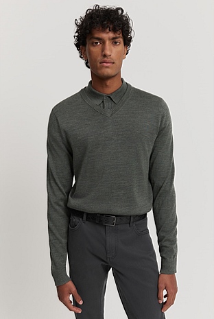 Verified Australian Merino V-Neck Knit