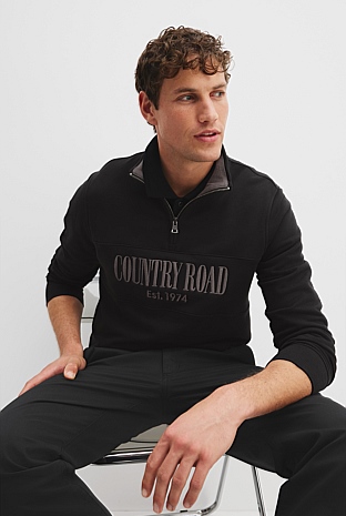 Verified Australian Cotton Half Zip Heritage Sweat