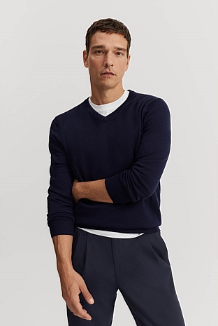 Verified Australian Merino V-Neck Knit