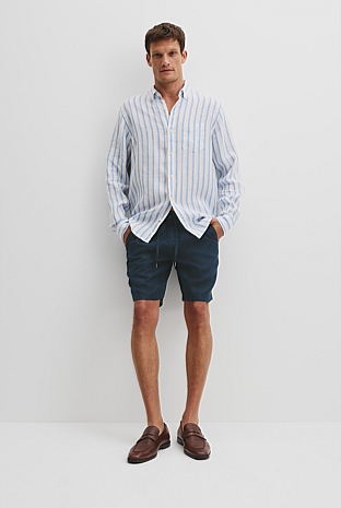 Regular Fit Organically Grown Linen Stripe Shirt