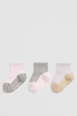 Quarter Crew Sock Pack of 3