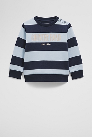 Verified Australian Cotton Heritage Stripe Sweat