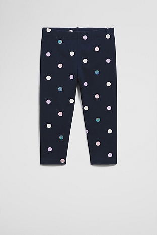 Organically Grown Cotton Blend Spot Legging