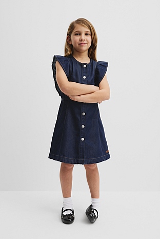 Denim Frill Dress