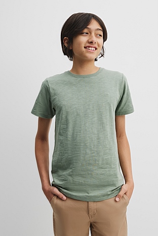 Teen Recycled Cotton Blend Plain CR Short Sleeve T-Shirt