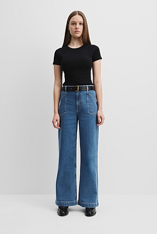 Teen High Rise Wide Jean