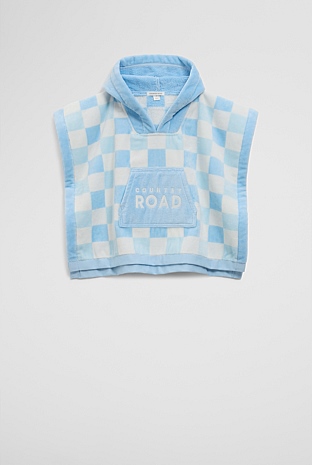 Logo Verified Australian Cotton Check Poncho