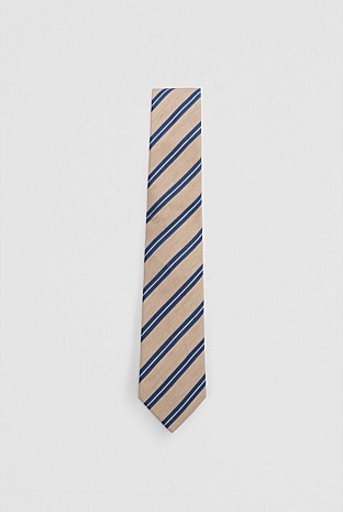 Linen Silk Stripe Tie