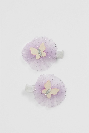 Tulle Butterfly Clip Pack of 2