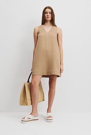 Organically Grown Linen A-Line Mini Dress