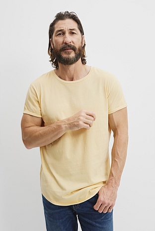 Australian Cotton Longline Garment Dye T-Shirt