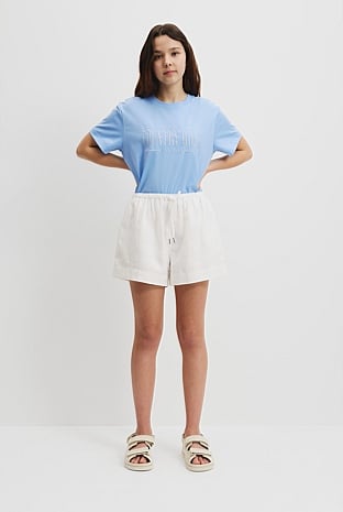 Teen Organically Grown Linen Short