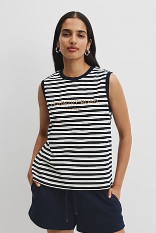 Australian Cotton Stripe CR Est. 1974 Tank