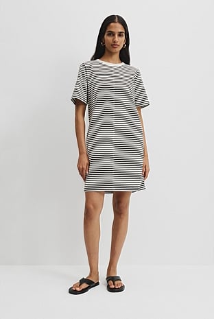 Australian Cotton Stripe T-Shirt Dress