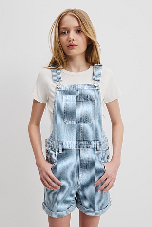 Teen Denim Short Overall