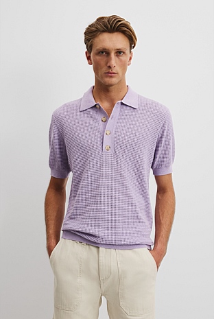 Australian Cotton Short Sleeve Waffle Knit