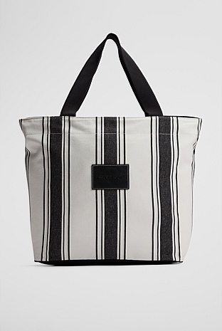 Australian Cotton Patch Logo Stripe Shopper