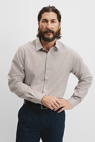 Regular Fit Gingham Travel Shirt