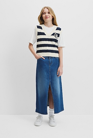 Teen Crop Knit Vest