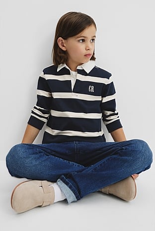 Organically Grown Cotton Stripe Rugby Top