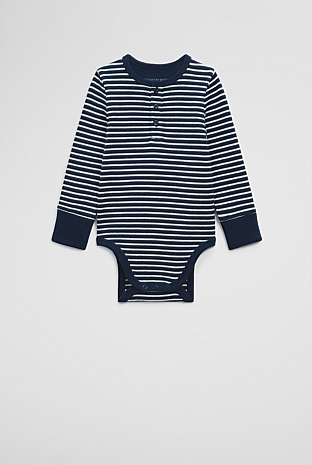 Organically Grown Cotton Rib Long Sleeve Bodysuit