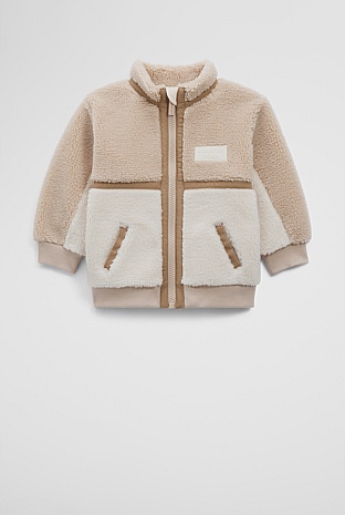 Recycled Polyester Sherpa Zip-Through Jacket