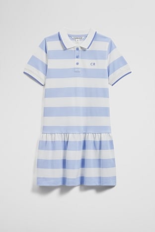 Organically Grown Cotton Stripe Polo T-Shirt Dress