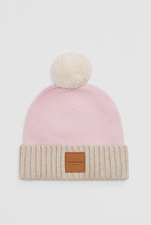 Organically Grown Cotton Blend Patch Logo Beanie