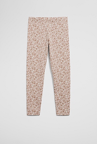 Organically Grown Cotton Blend Leopard Legging