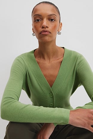 Australian Merino Wool Silk Cardigan