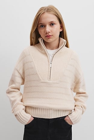 Teen Half Zip Knit