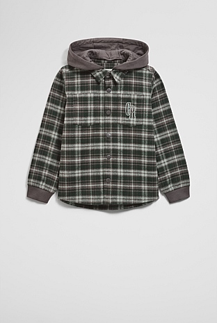 Australian Cotton Hooded Check Shirt