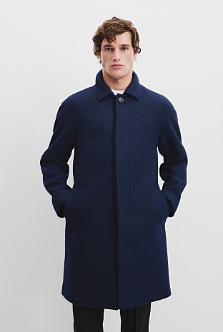 Recycled Wool Blend Raglan Coat