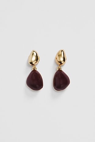 Enamel Drop Earring