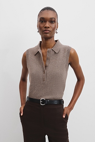 Collared Knit Vest