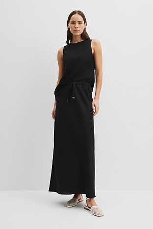Organically Grown Linen Column Skirt