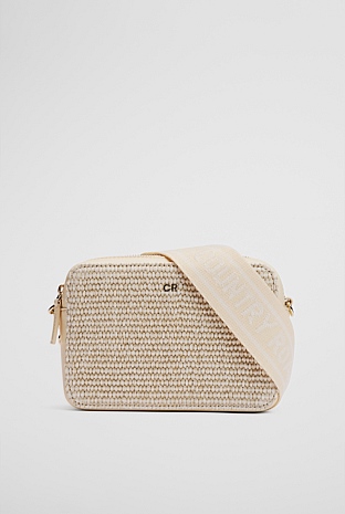 Woven Contrast Camera Bag