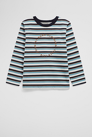 Organically Grown Cotton Long Sleeve Circle Logo T-Shirt