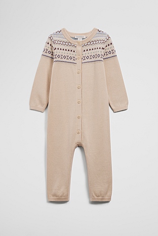 Fair Isle Knit Jumpsuit