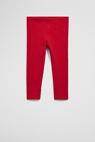 Organically Grown Cotton Blend Solid Rib Legging
