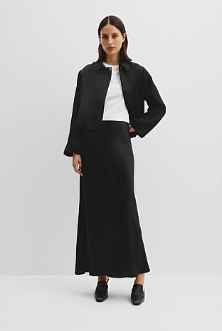 Satin Bias Skirt