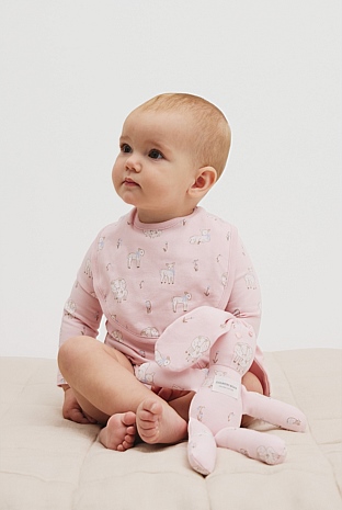 Lamb Print Long Sleeve Bodysuit