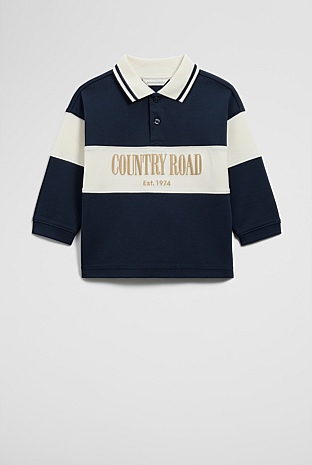 Organically Grown Cotton Logo Rugby T-Shirt