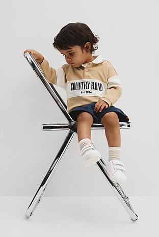 Organically Grown Cotton Logo Rugby T-Shirt