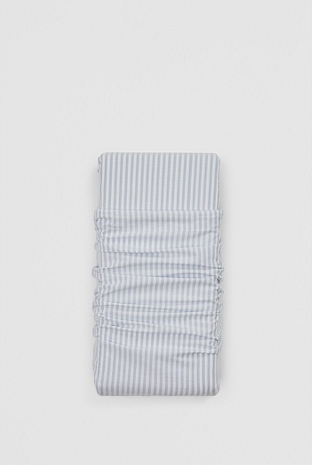 Brae Australian Cotton Stripe Queen Flat Sheet